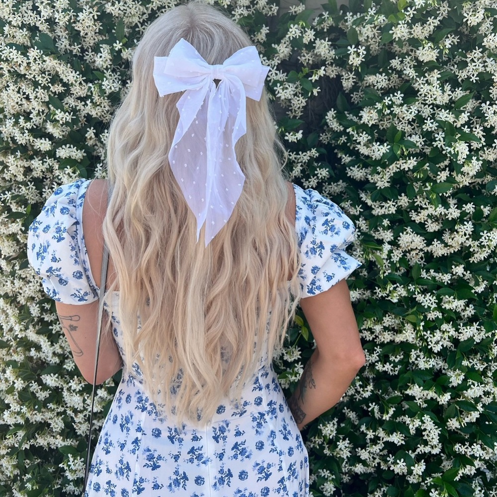 Cottage core snatched waist slit dress